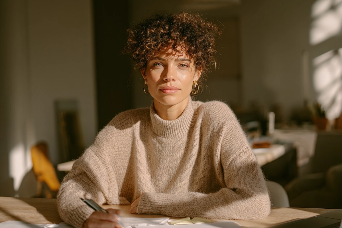 Professional researcher preparing discussion guide for focus group moderation